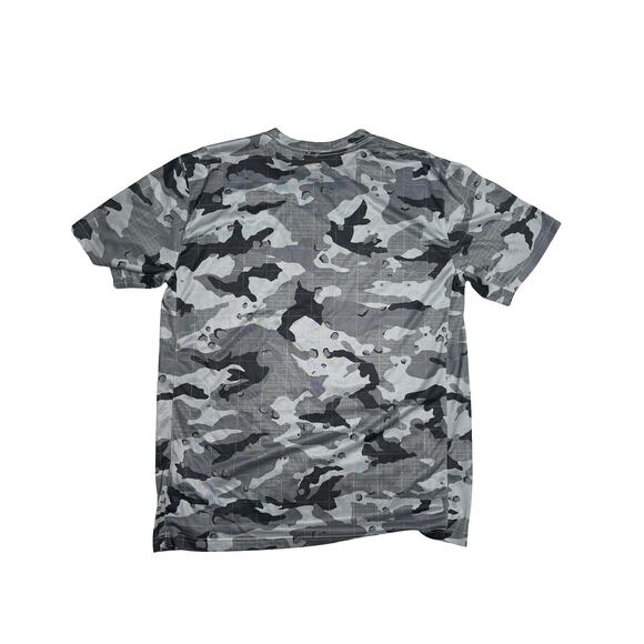 Nike Dri-FIT Camo Training T-Shirt Gray Black Men’s Size L Athletic Tee - Picture 2 of 3